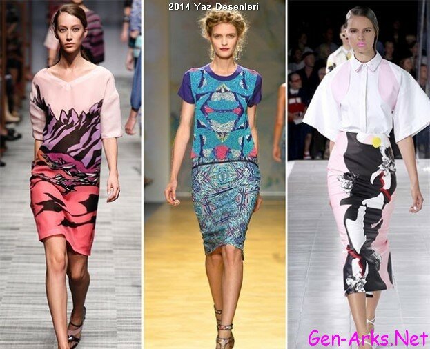 2014 yaz soyut desenler 2014 Kadın Yaz Desenleri ve Trendleri
